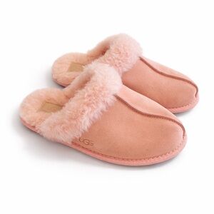 UGG Blush Pink Shearling Lined Scuff Slippers